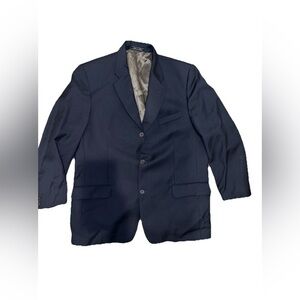 Bachrach Men’s 46 Reg Gray 100% Virgin Wool Sport Coat Blazer Jacket 46R Italy